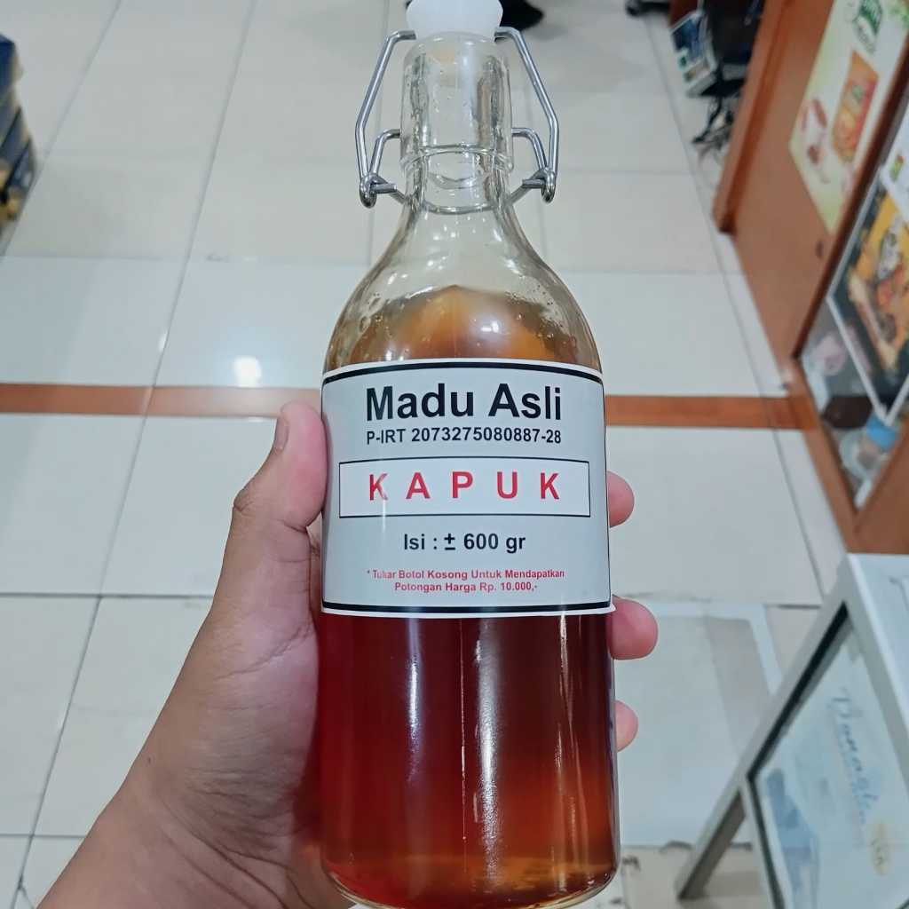 

Madu Kapuk Randu Madu Asli 100% Murni 600gr Botol Korken Original