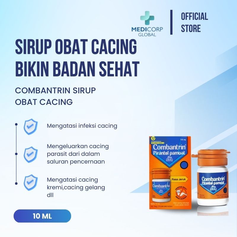 [MEDICORP] Combantrin syrup obat cacing anak & dewasa sirup rasa orange 10 ml