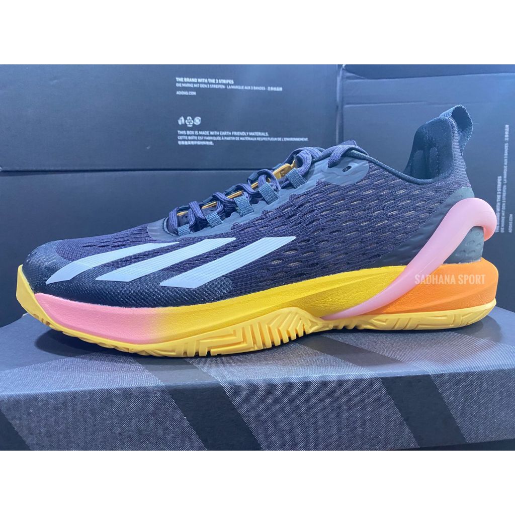 Sepatu Tenis Adidas Adizero Cybersonic 4 M Hitam Kuning