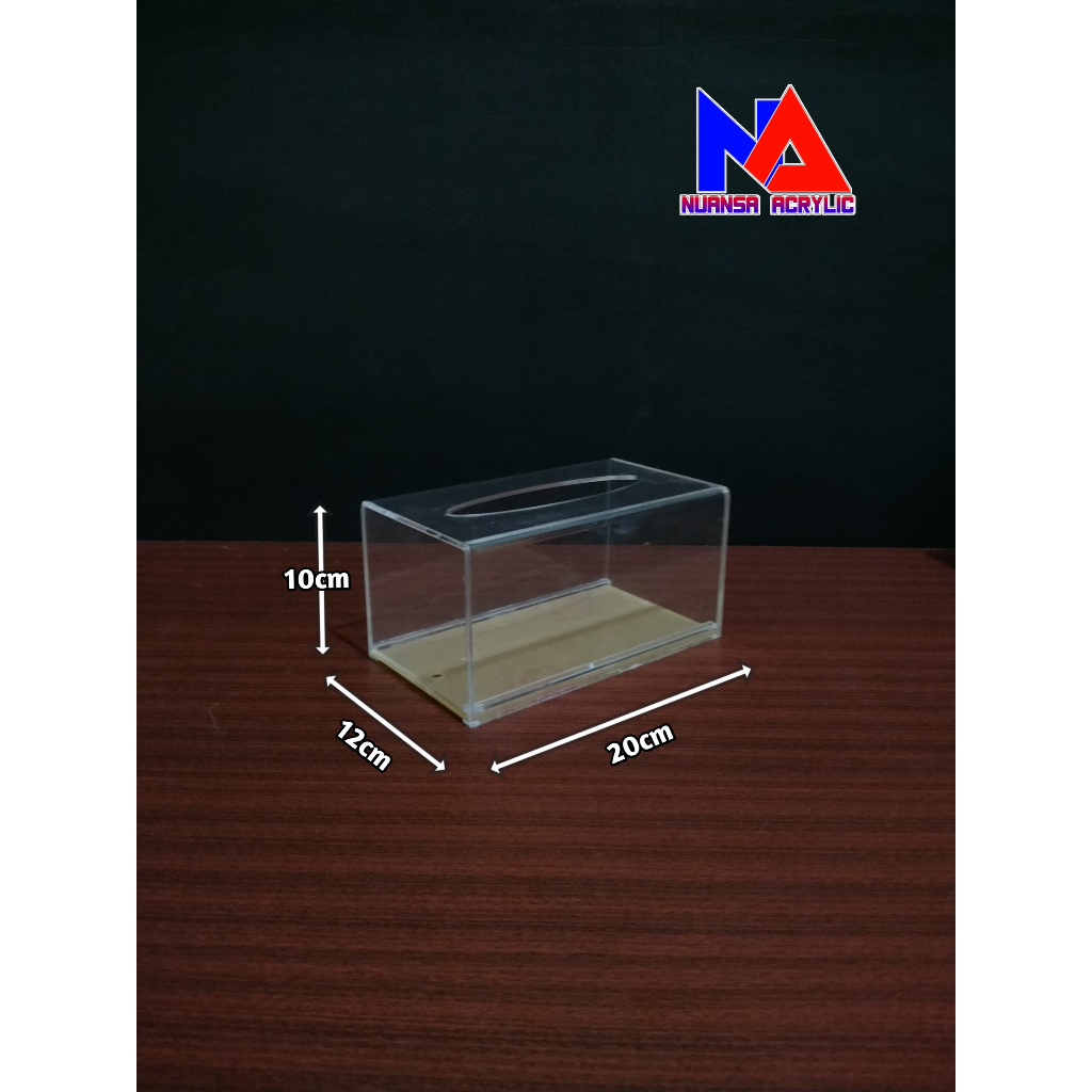 Tempat Tisu Kotak Tisu Akrilik Transparan Kotak Tissue Aestetic  Tempat tisu cafe Kamar Mandi Dapur 