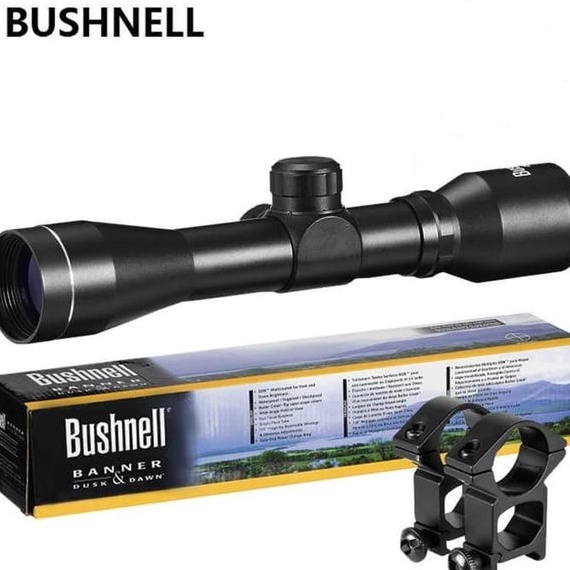 PROMO BISA COD  Teleskop RifleScope 4 x 32  Bushnell 4 x 2 L  37x28  BUSHNELL 39x4 n A6X8