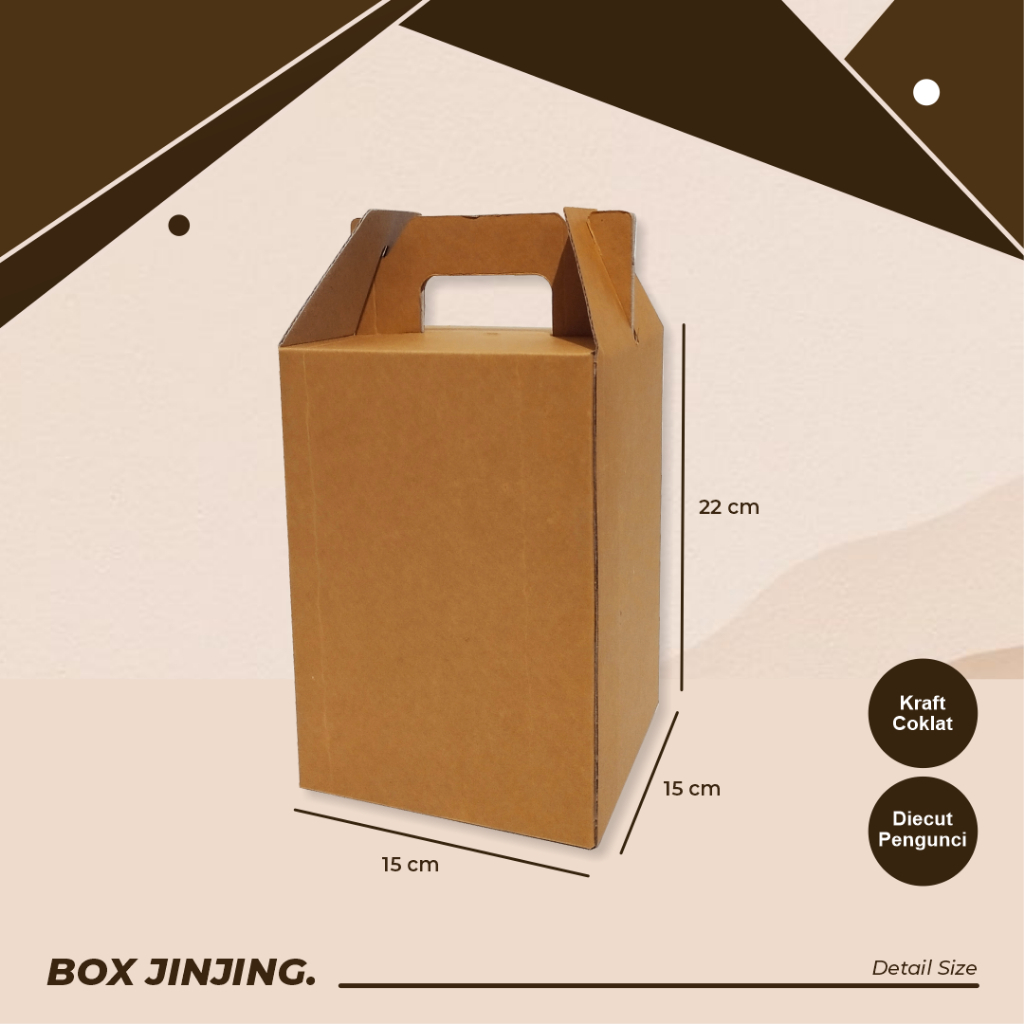 

Kardus/Box Jinjing Ukuran 15 x 15 x 22 cm - Box Jinjing Toples 500 gram