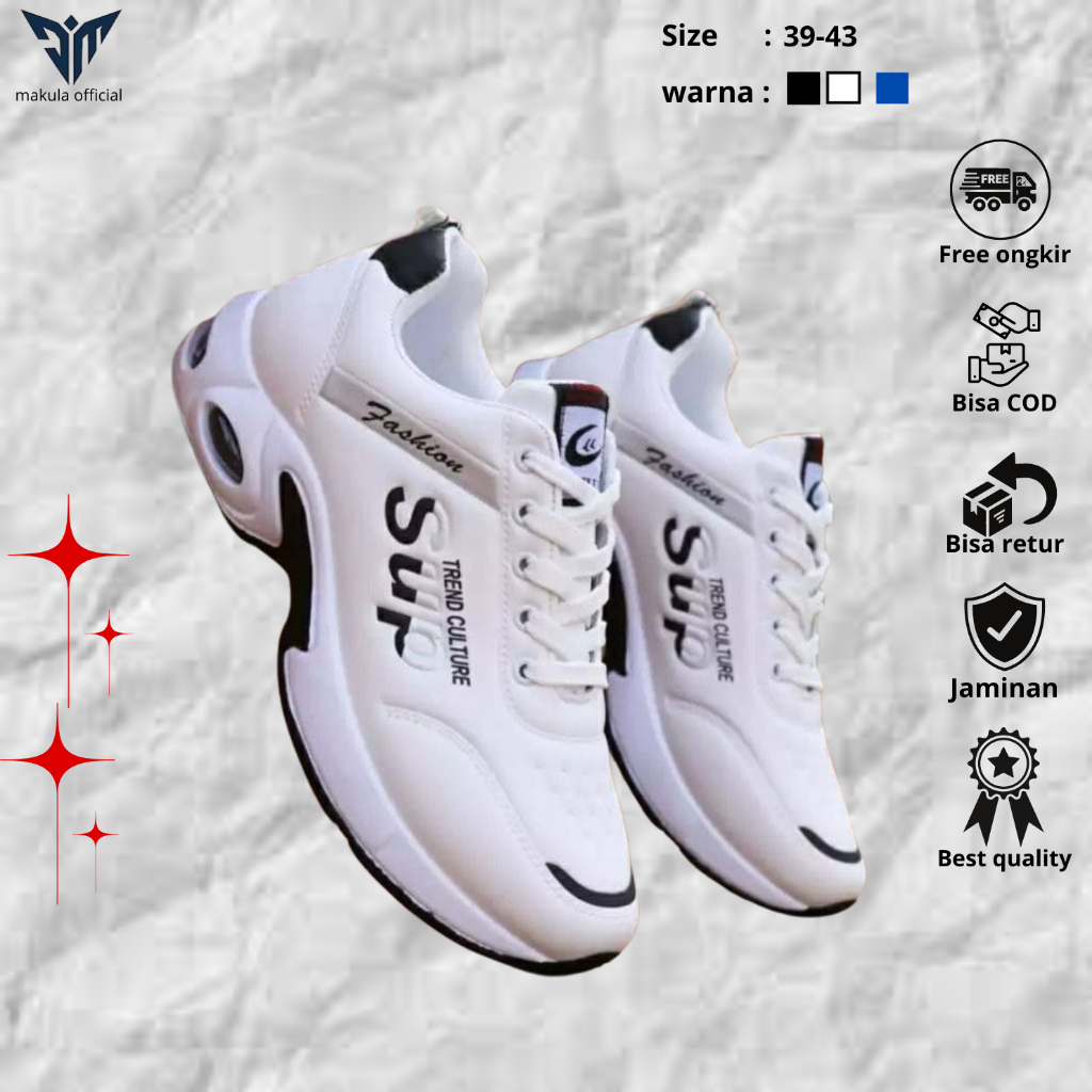 Sepatu Pria Sport Sup Trend Culture Fashion Kualitas Import Bahan Kualitas Tinggi Original Lentur da