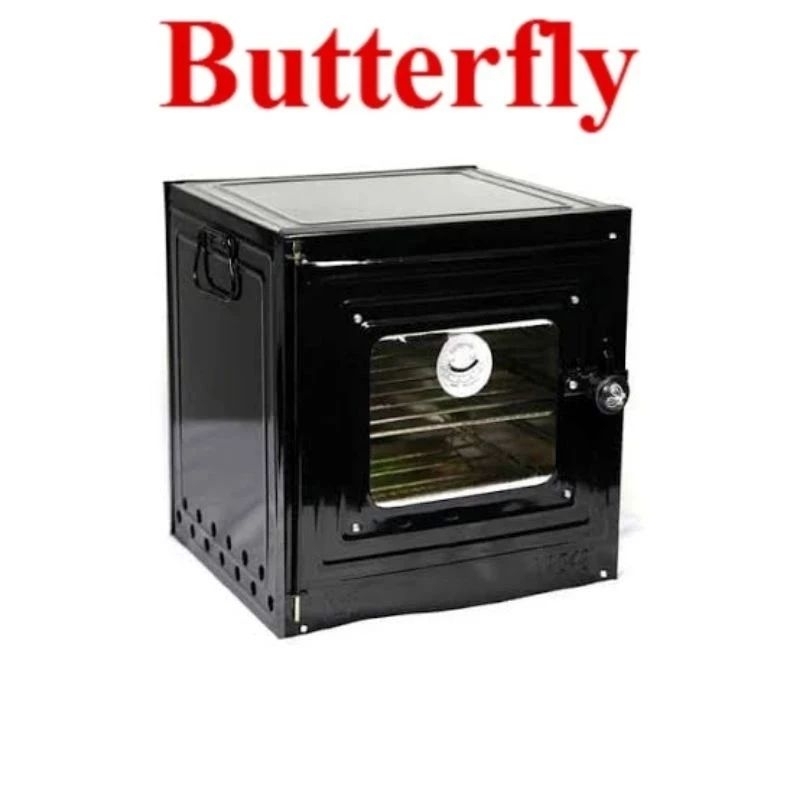 Butterfly Oven Tangkring Kompor 2 Susun Warna Hitam Bahan Tebal A2421