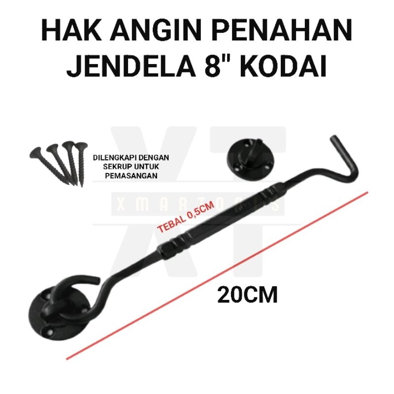 Hak Angin Penahan Jendela 8" Kodai / Cantolan Penahan Jendela 8 Inchi Kodai