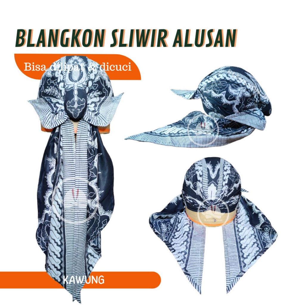 Blangkon Jogja Mataraman Sliwir Alusan Dewasa dan Anak Bisa Dilipat Dan Dicuci