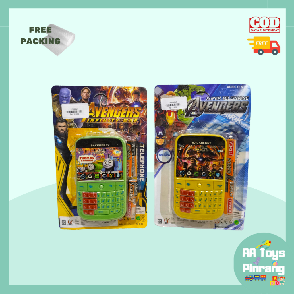 MAINAN ANAK HP BLACKBERRY AVENGERS