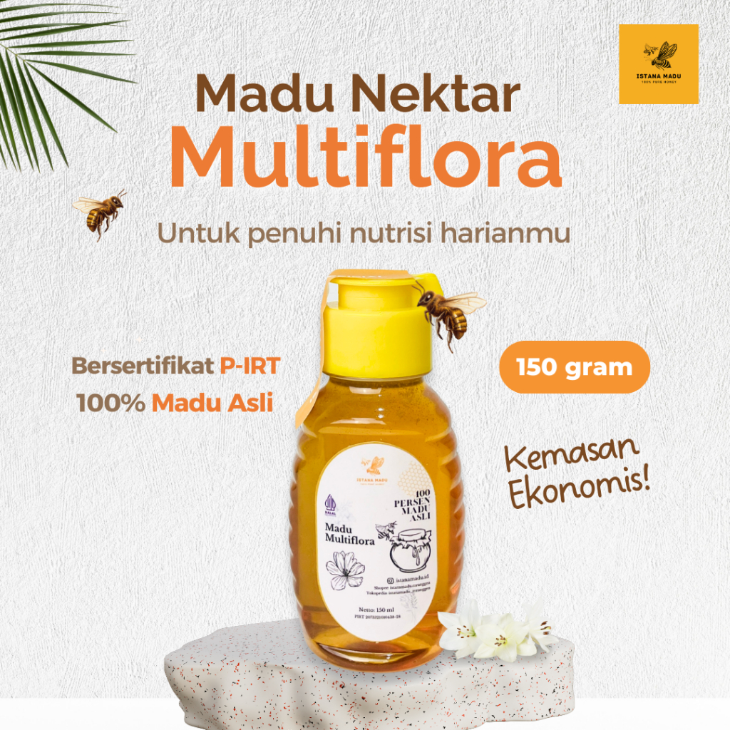 

[150 ml] Madu Multiflora Murni ISTANA MADU - Madu Kesehatan