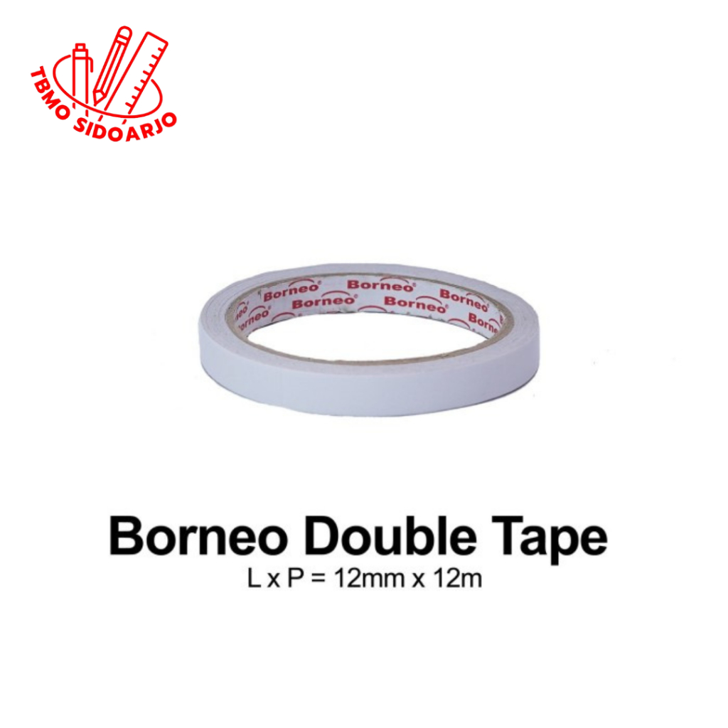 

TBMO Double Tape Borneo 12mmx12m Core Merah 1/2 inch - Pcs