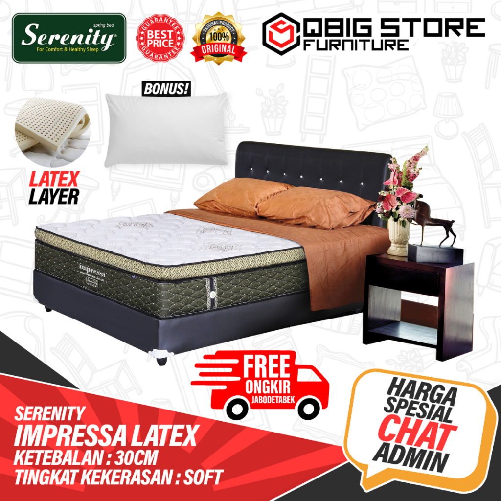 Elite Springbed Serenity Impressa Pocket Latex Kasur Spring bed