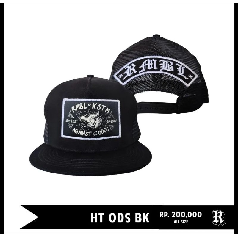 Topi Rumble HAT ODS BK / Topi Keren / Pria / TOPI TOD VERSI BARU / Topi Lokal / rumble original
