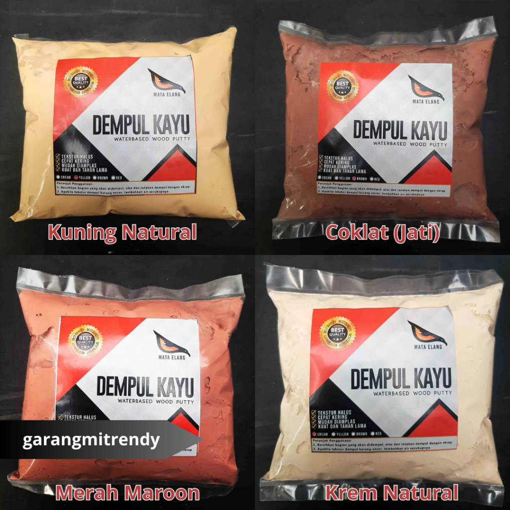 Dempul Kayu Cap Mata Elang Kemasan 800g || Dempul Kayu Jati Belanda | TERLARIS