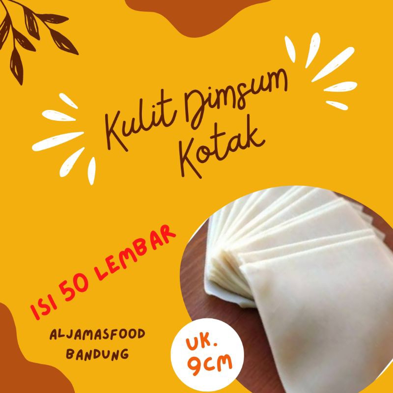 

Kulit Dimsum Kotak uk.9cm / 50 lembar