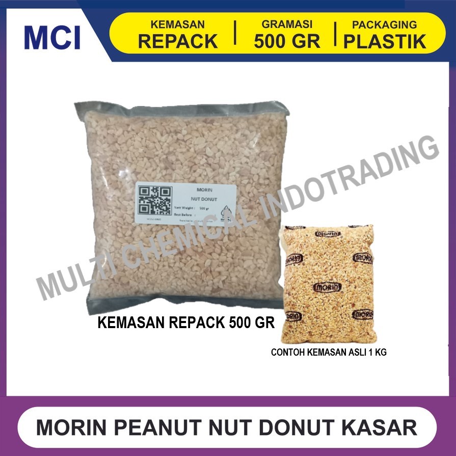 

MORIN KACANG KASAR REPACK 500 GR / TOPPING KACANG / NUTDONUT