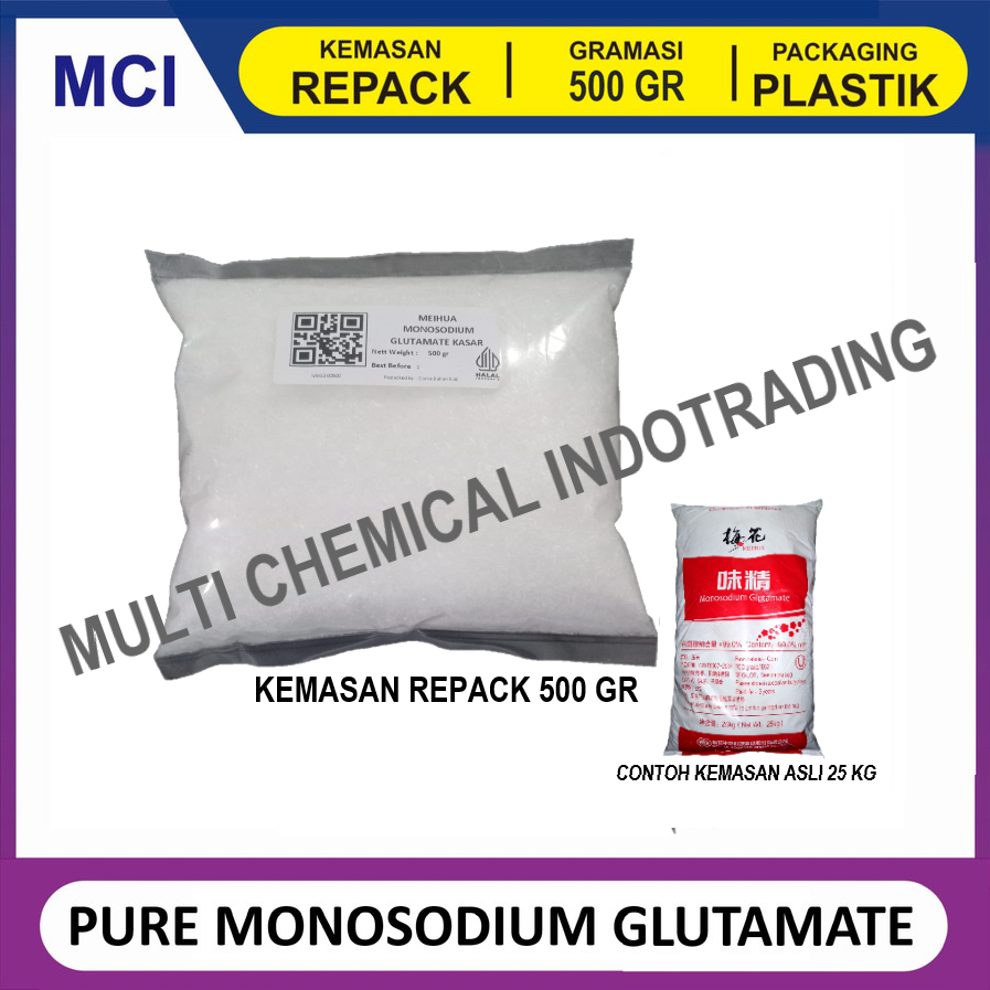 

PURE MONOSODIUM GLUTAMATE / MSG / PECIN / MICIN / VETSIN MURNI|| 500gr