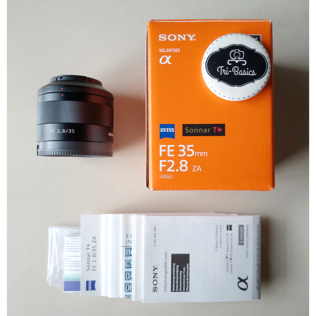 Lensa Sony FE 35mm 35 mm f/2.8 f2.8 f 2.8 ZA Sonnar T* Carl Zeiss Zeiss
