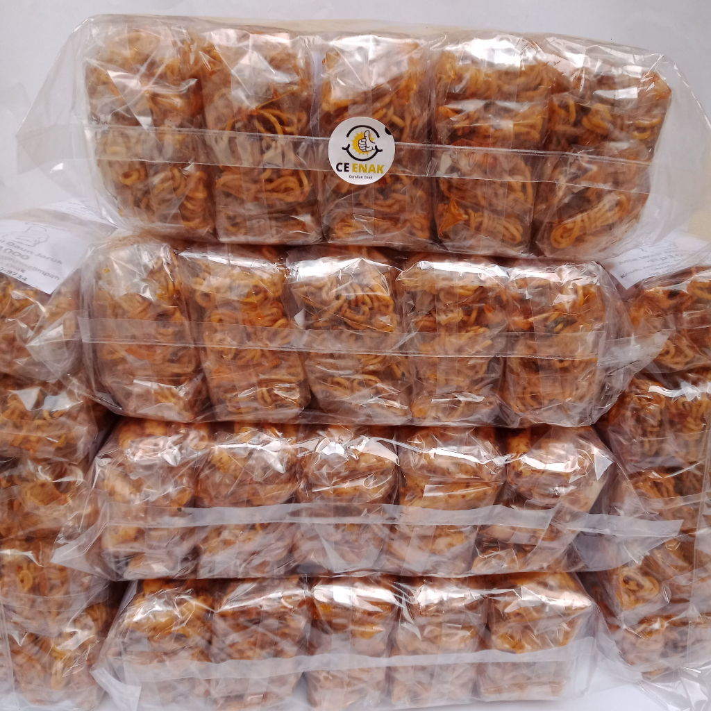 Mie Gulung PedaS Daun Jeruk 1kg Kiloan Termurah, Terlaris Cemilan Terbaru Viral