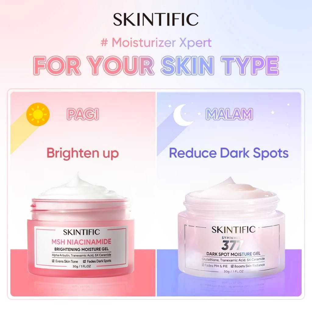2PCS SKINTIFIC Paket Glowing Day & Night Cream
