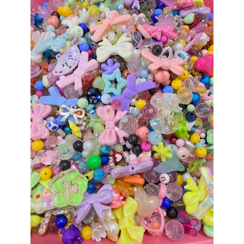 Manik-manik campur Mote isi acak 50gr mote biasa mote premium mote luxury 50gr