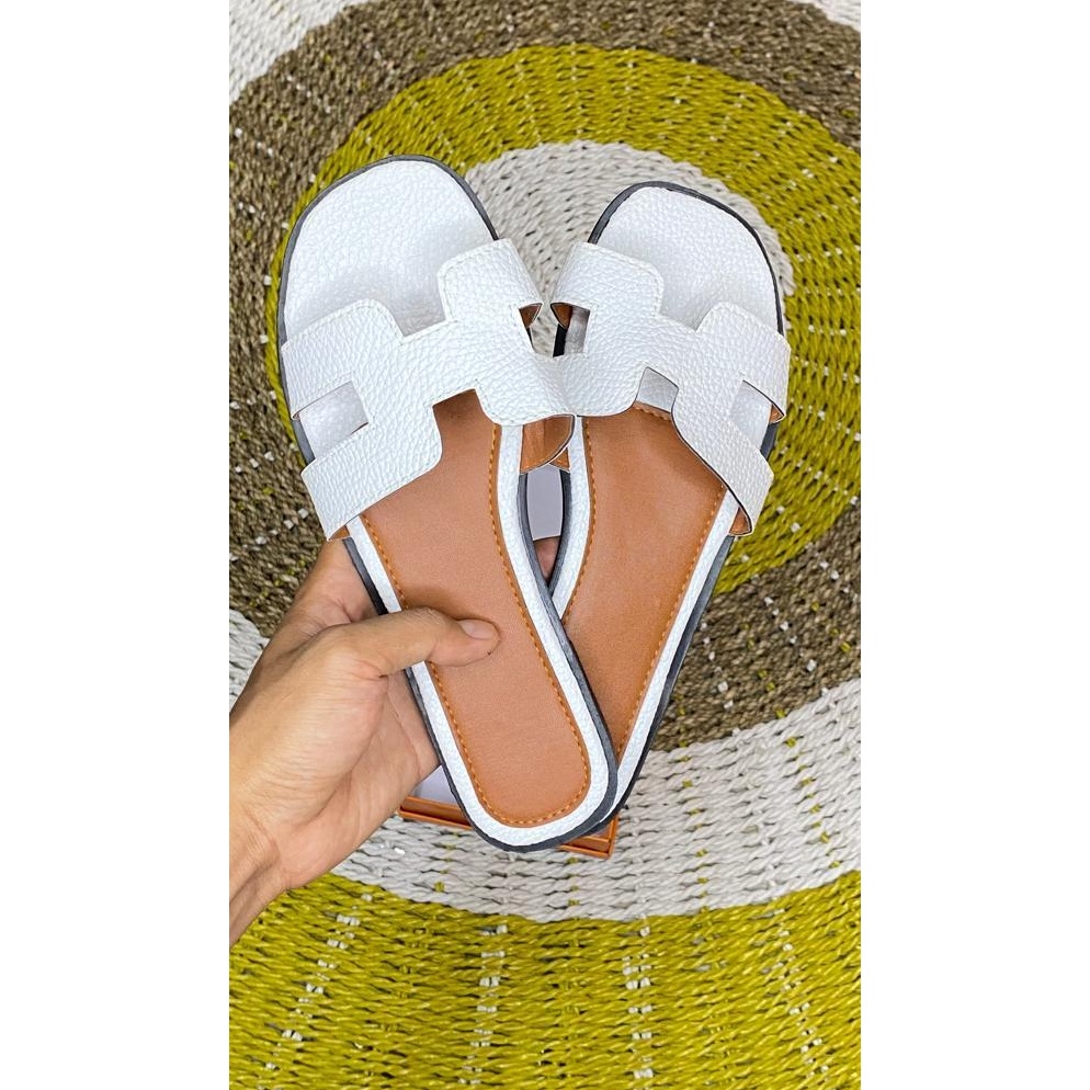 KODE D69K Sandal wanita kulit jeruk free box original premium  Sandal perempuan dewasa kekinian impo