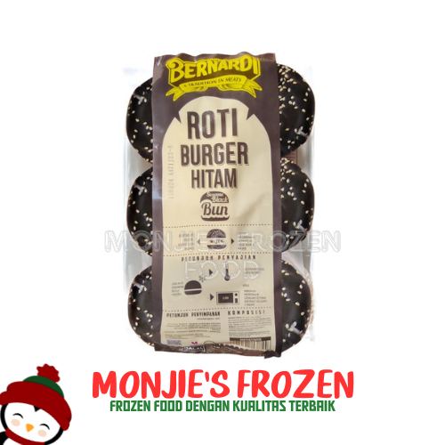 

BERNARDI BURGER BUN HITAM Isi 6 300gr - ROTI BURGER HITAM WIJEN