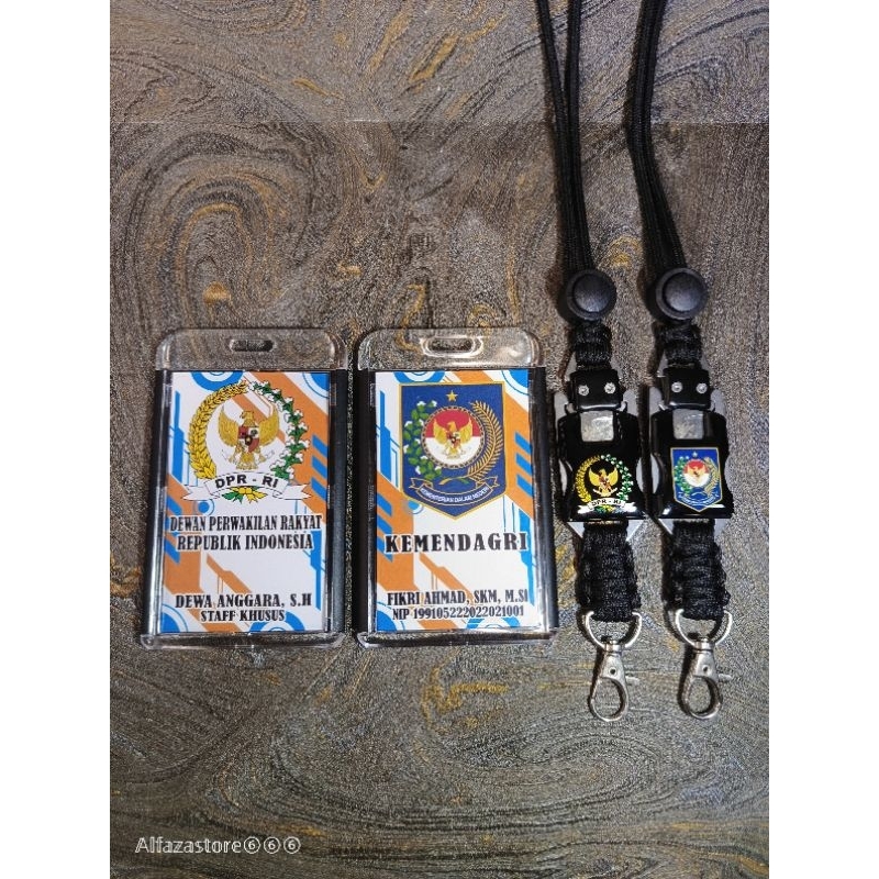 

id card lanyard holder custom logo dpr ri kemendagri free id printing custom