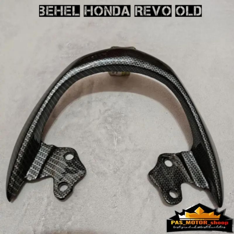 Behel begel Revo old / Lama KARBON WTP pegangan jok belakang Honda Revo Old Carbon Hidrograpic Plang