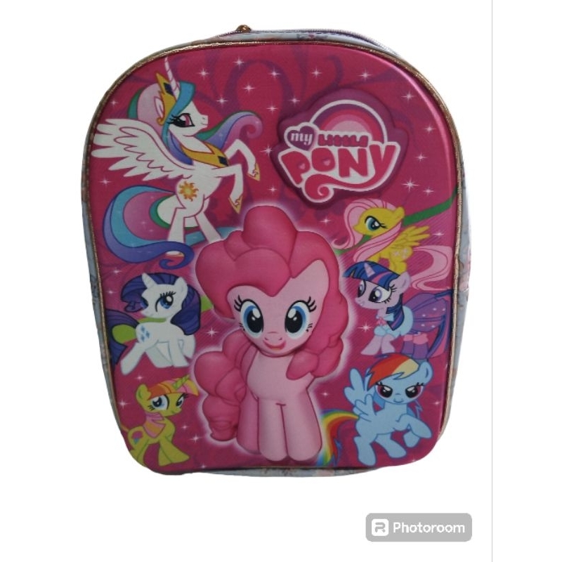 Tas ransel kantong anak sekolah karakter timbul pony bpom