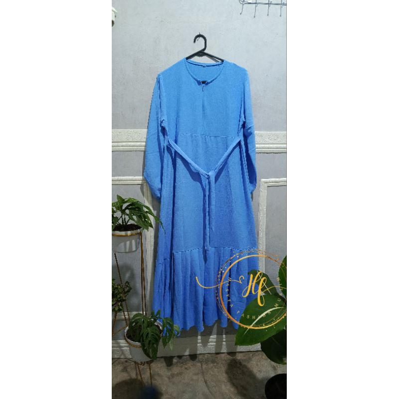 Haika Dress / gamis crinkle duyung rempel bawah