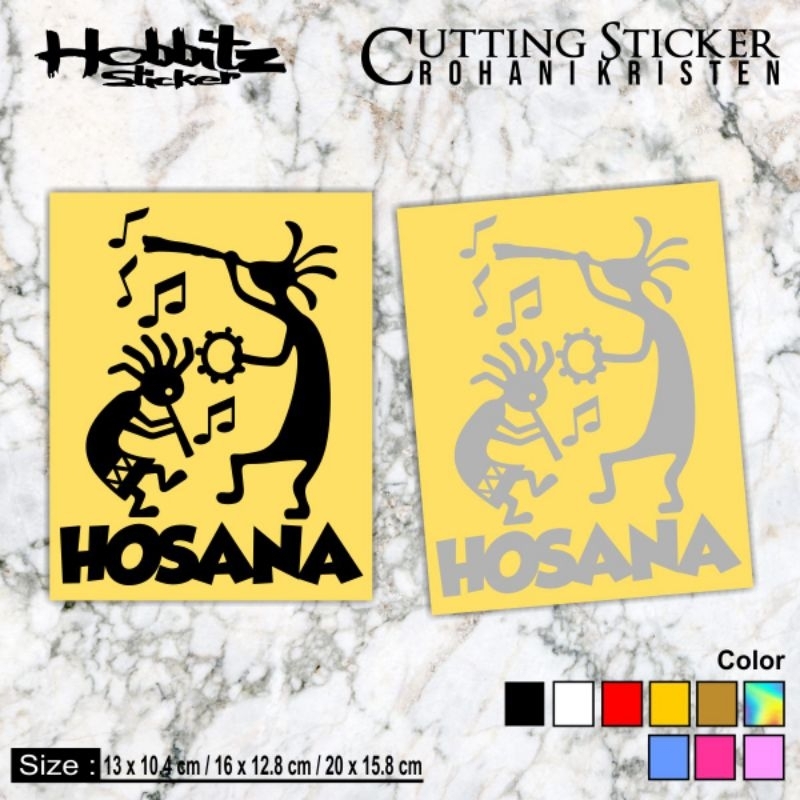 Stiker Rohani Kristen HOSANA Sticker Cutting Kaca Body Mobil Motor