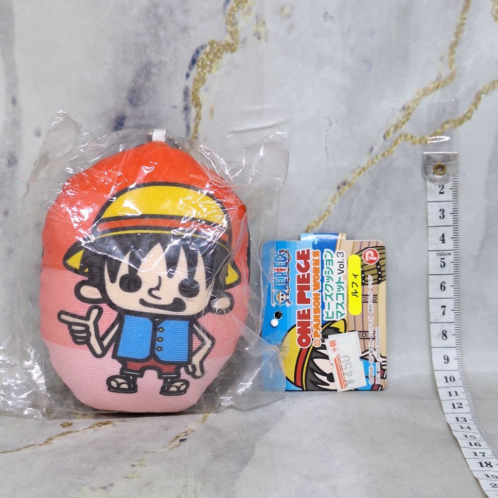 One Piece Monkey D Luffy Cushion Plush Keychain Gantungan Kunci Panson Works Vol 4