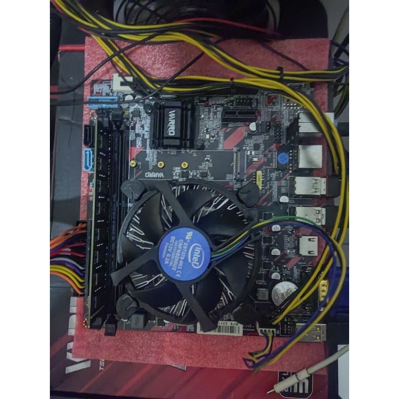 mobo h61 merek varro ada slot nvme + i5 2500+ram 4gb +fan