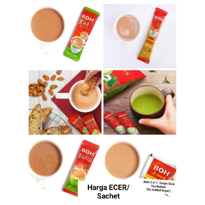 

Boh Teh Tarik 3in1 Original Less Sweet Stevia Ecer / Satuan