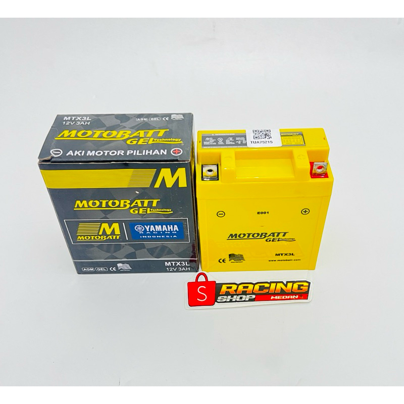 AKI BATERE BATERAI BATRE RX KING NINJA SATRIA 2T  MOTOBATT MTX3L MOTOBAT MOTOBATH MOTO BATT MOTO BAT