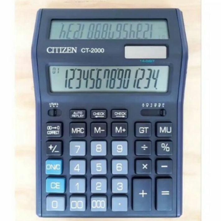 

Kalkulator Citizen 2 dua layar CT 2 14 Digits Kalkulator Dagang
