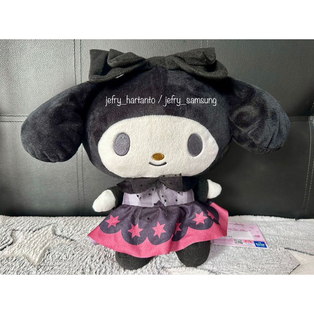 Boneka My Melody Midnight Angel Big Plush Original Sanrio Jepang Toreba Furyu Kuromi Gothic Kawaii