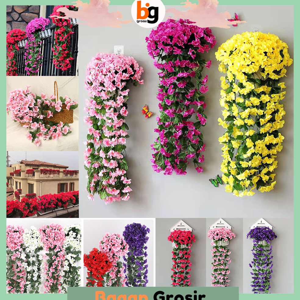 Oke Pr BG  COD  Bunga Juntai Plastik Bunga Rambat Sintetis Tanaman Hias Gantung Osear Artificial  Bu