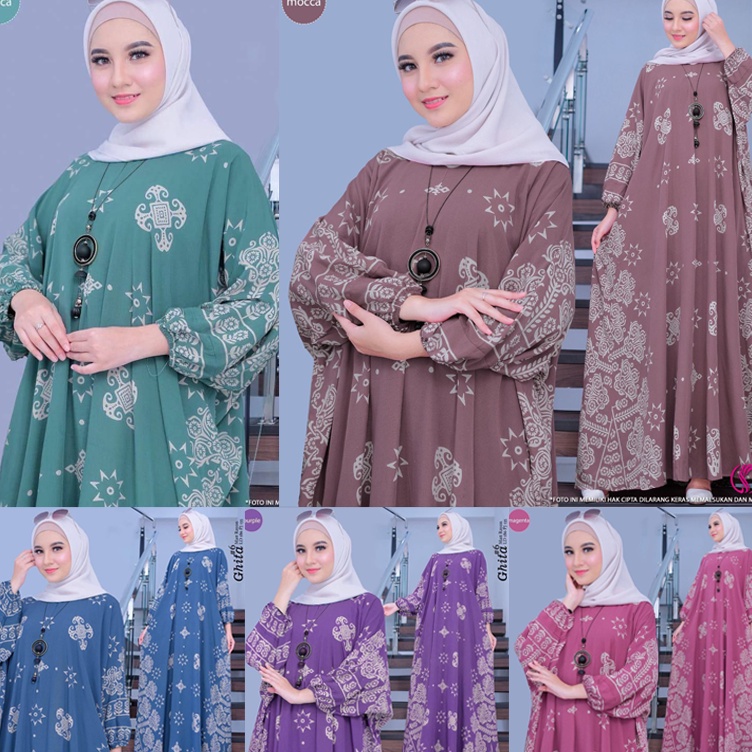 Kaftan Ghita Soft Kaftan Super Jumbo Daster Lowo Rayon By Afareen Mode