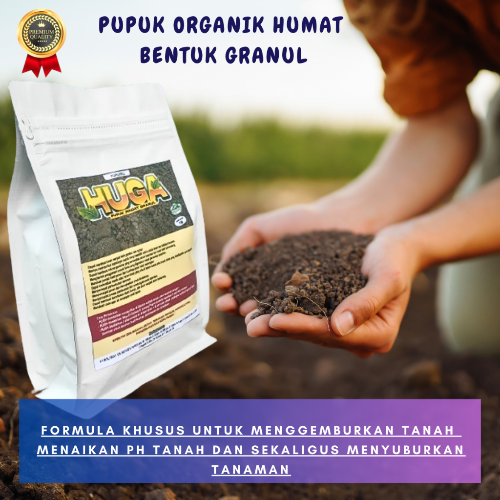 Pupuk Asam Humat Pembenah Tanah & ZPT -Pupuk Granul  Penggembur dan Penyubur Tanah Terbaik
