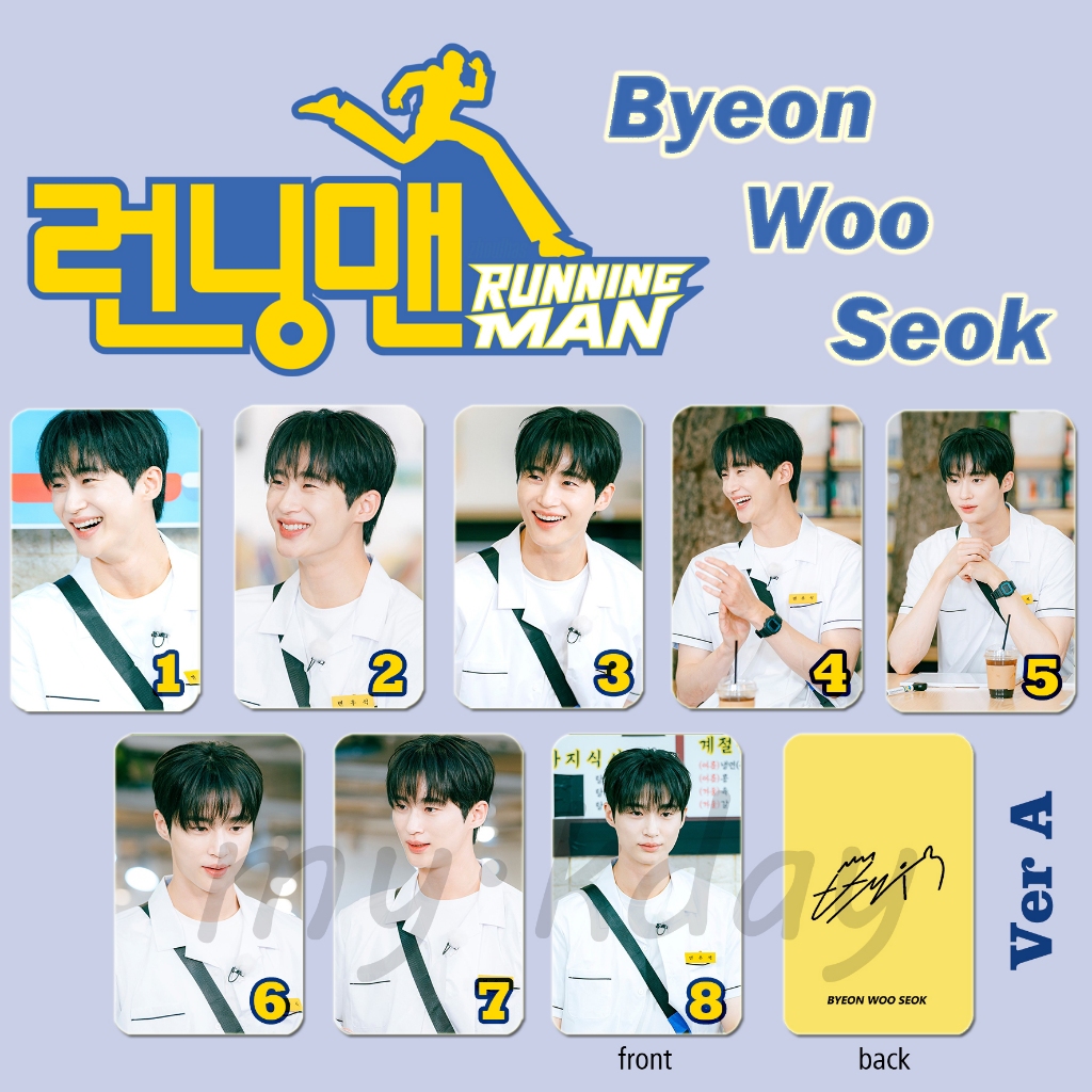 PCA-0197, Unofficial Photocard Byeon Woo Seok Running Man 2 sisi