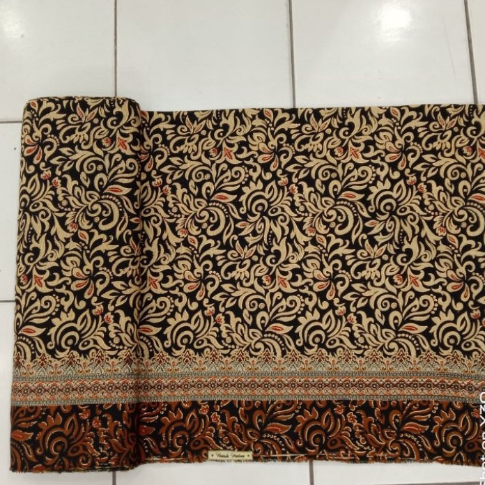 Kain batik semi sutra  bahan batik meteran untuk kemeja rok dress outer
