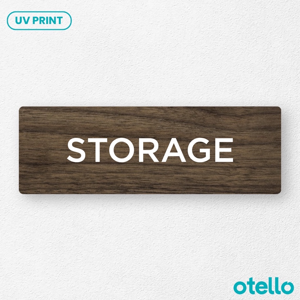 

Sentuhan Personal Otello Papan Tulisan Storage Sign Board Kayu Print UV Papan Tempel Gudang Wooden Kantor Sticker Dinding Lettering Timbul