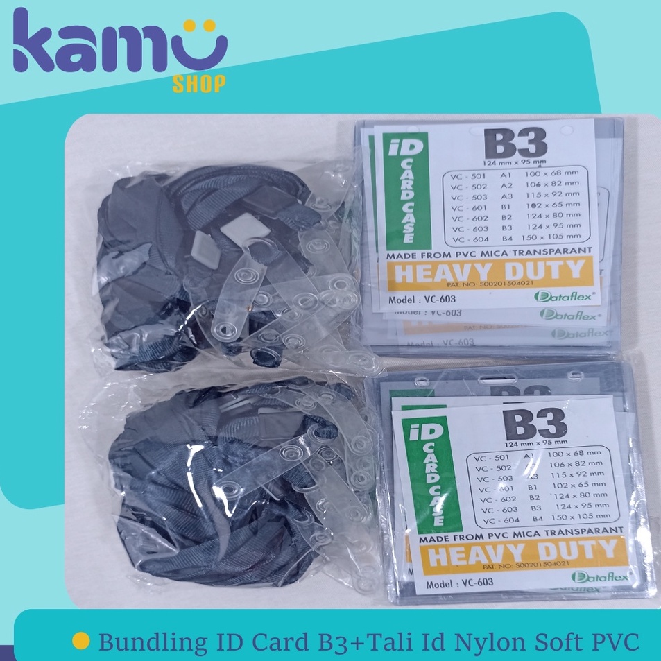 

Bundling 4Pcs ID Card B3 4Pcs Tali ID Card Nylon Soft PVC NYLKSFP