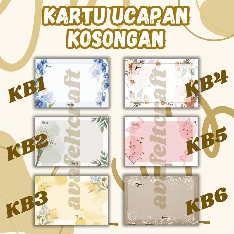 Kartu Ucapan kosongan