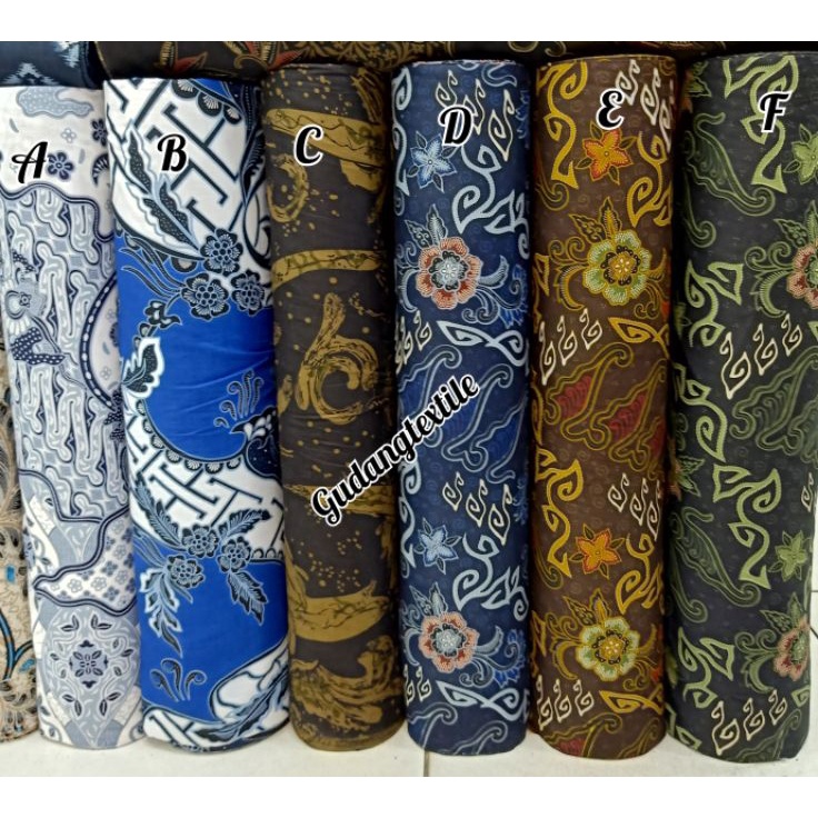 READY STOK bahan batik katun mega mendung kain batik mega mendung meteran batik katun mega mendung e