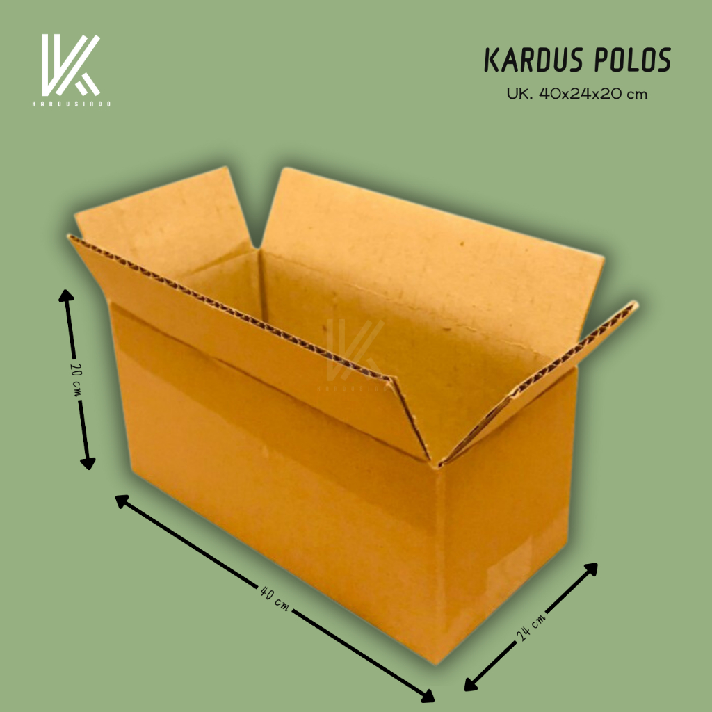 

KARDUS BOX POLOS BARU UK 40x24x20 CM