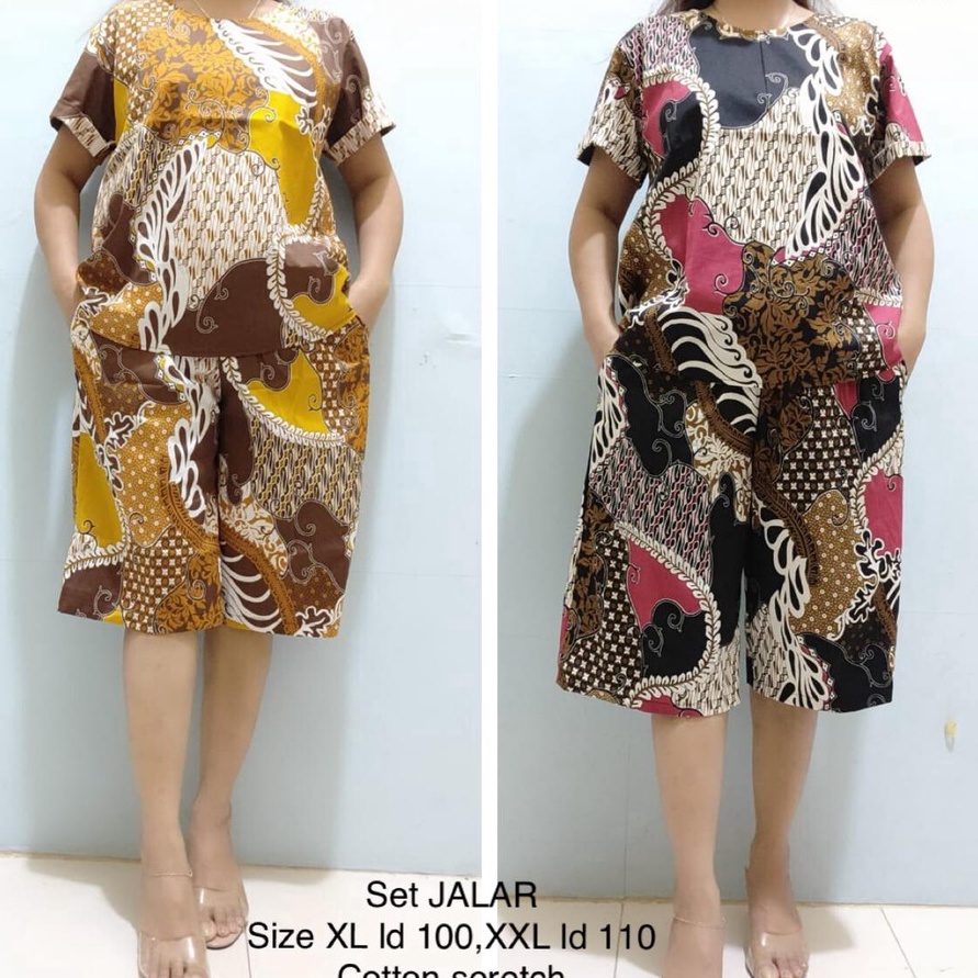 Terbaru pakaian wanita setelan kulot batik Jalarkatun stretd premium