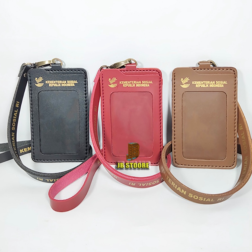 

Ready Stok Tempat Id Card KEMENSOS Kulit Id Card Holder Kemensos Dinsos Gantung name tag kemensos dinsos kulit