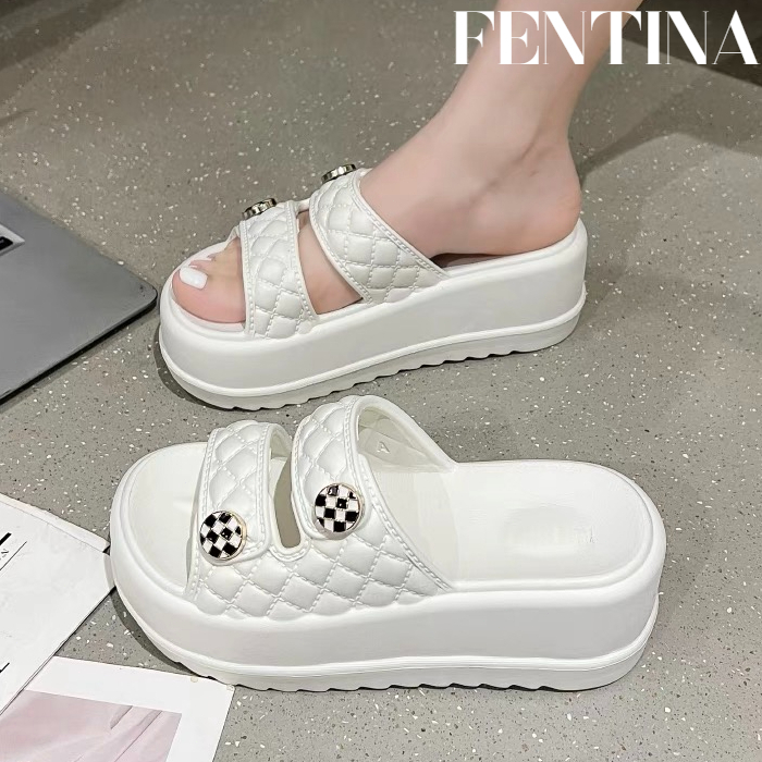 FENTINA Sandal Jelly Wanita Perempuan Sport Sandal Platform Wanita Anti Slip Elastic Empuk