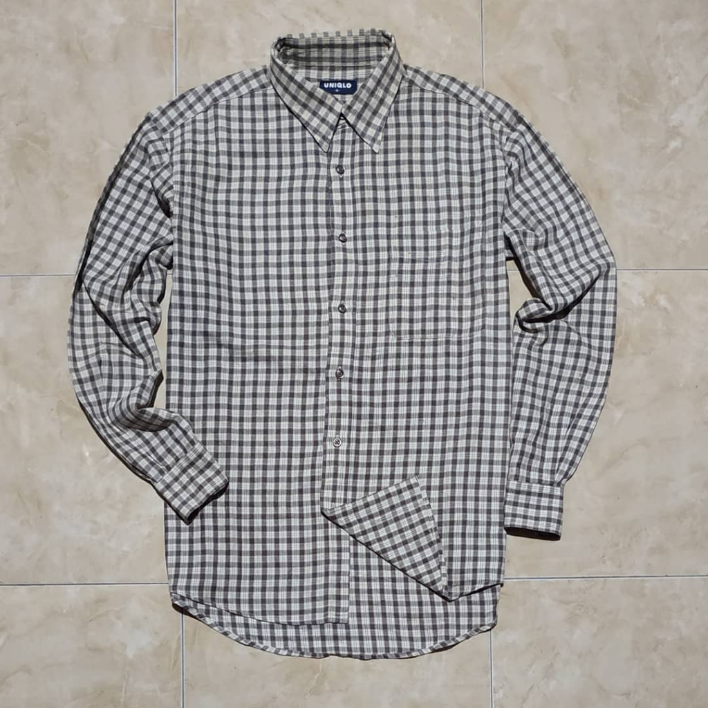 Kemeja Flanel Lengan Panjang UNIQLO Second Original Ukuran M - FLPUNI009M